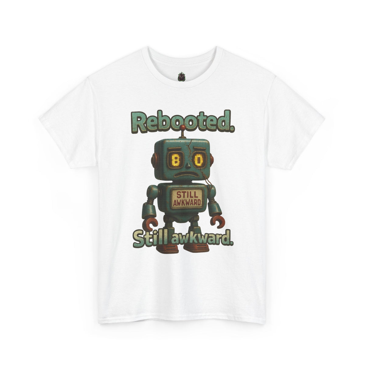 Rebooted Still Awkward Robot T-Shirt | Cute Robot Tee