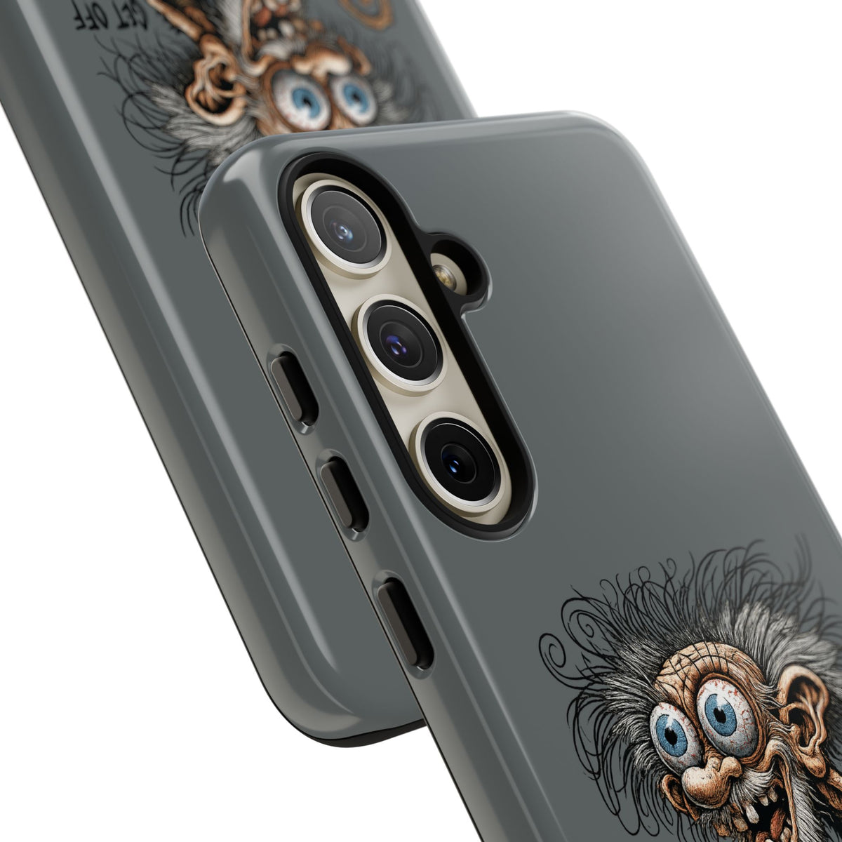 Phone Case — Funny Grumpy Troll Design: “Get Off My Lawn” Protective Cover