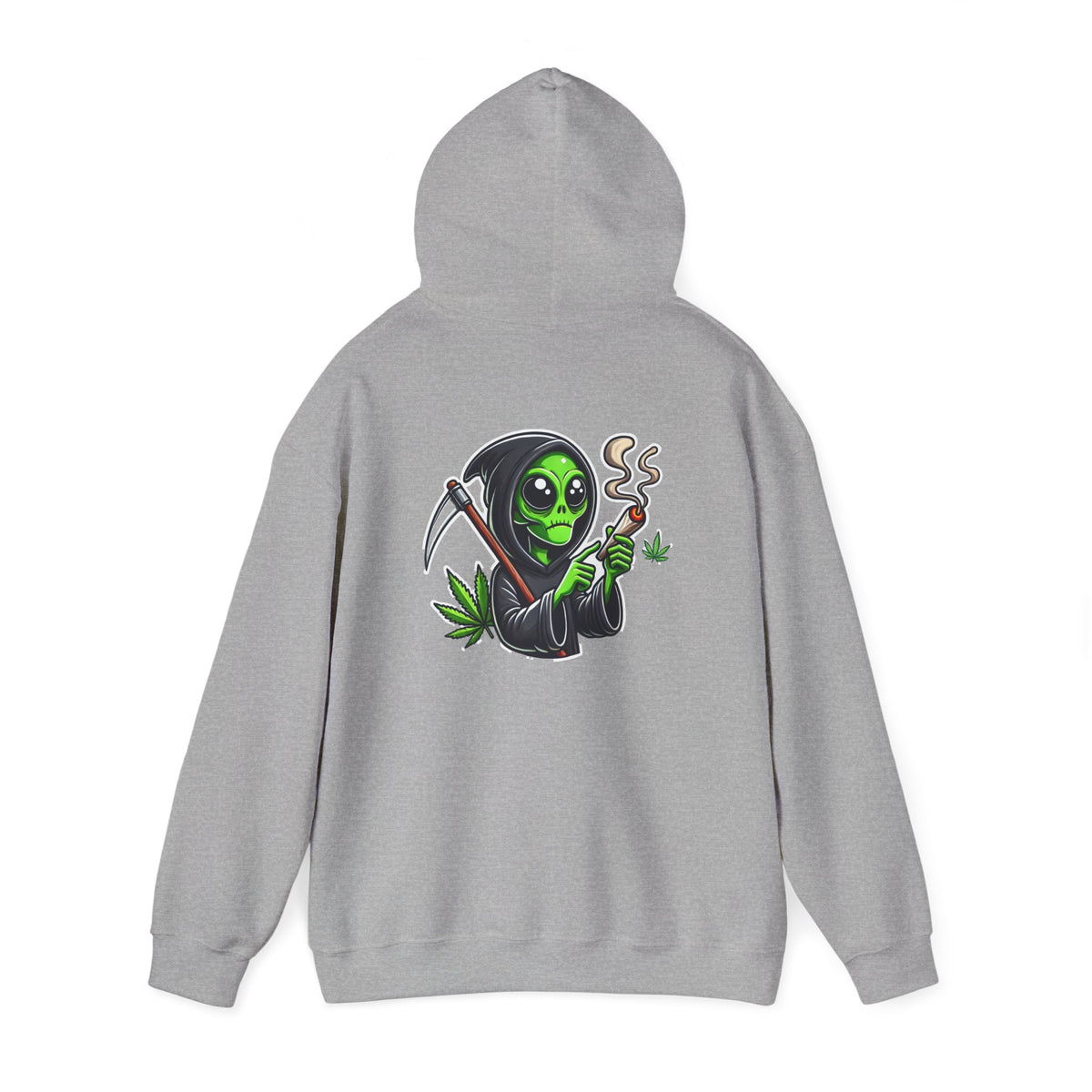 Reaper Smoking Weed Hoodie – Cannabis Grim Reaper Graphic Pullover
