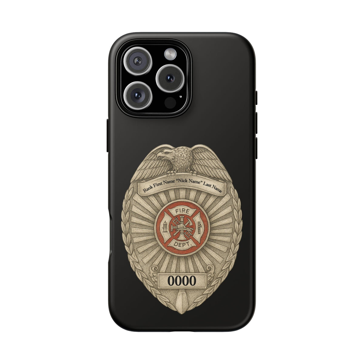Firefighter Badge Phone Case – Personalized Dept. Emblem Tough Case