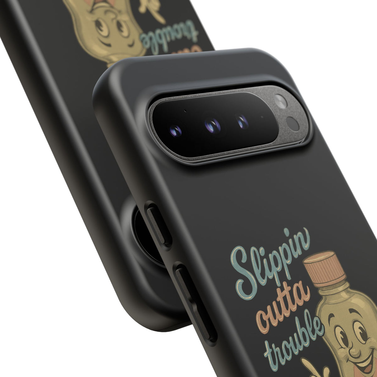 Phone Case — 'Slippin Outta Trouble' Retro Baby Oil Mascot