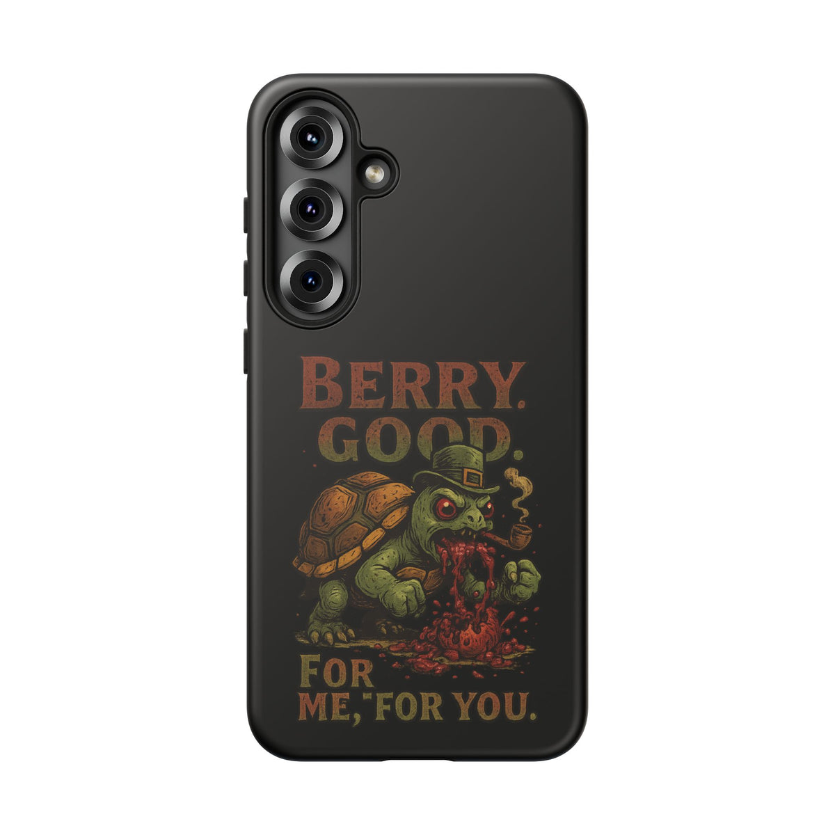 Phone Case — 'Berry Good' Zombie Turtle Graphic Tough Protective Case