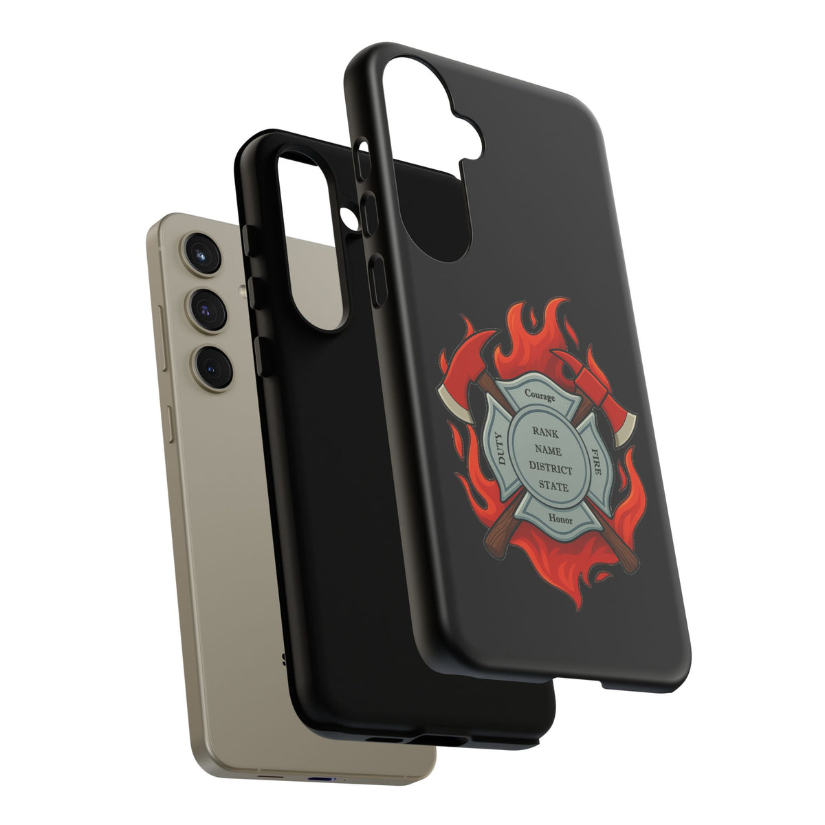 Firefighter Maltese Cross Phone Case — Custom Rank/Name/District Design