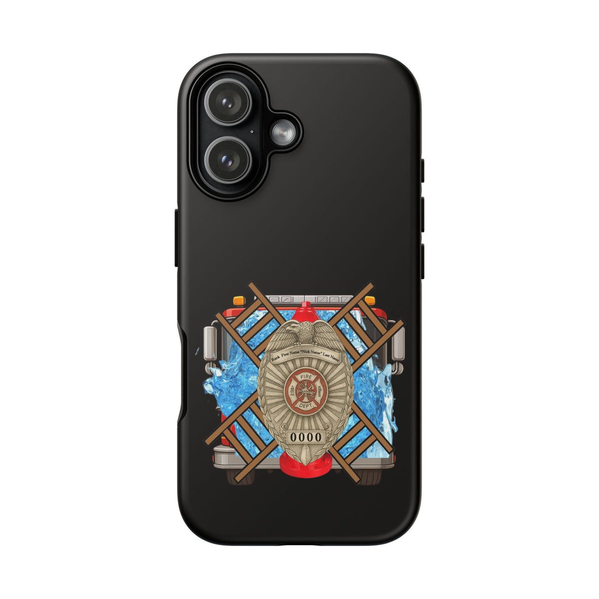 Firefighter Badge Phone Case – Maltese Cross Rescue Design