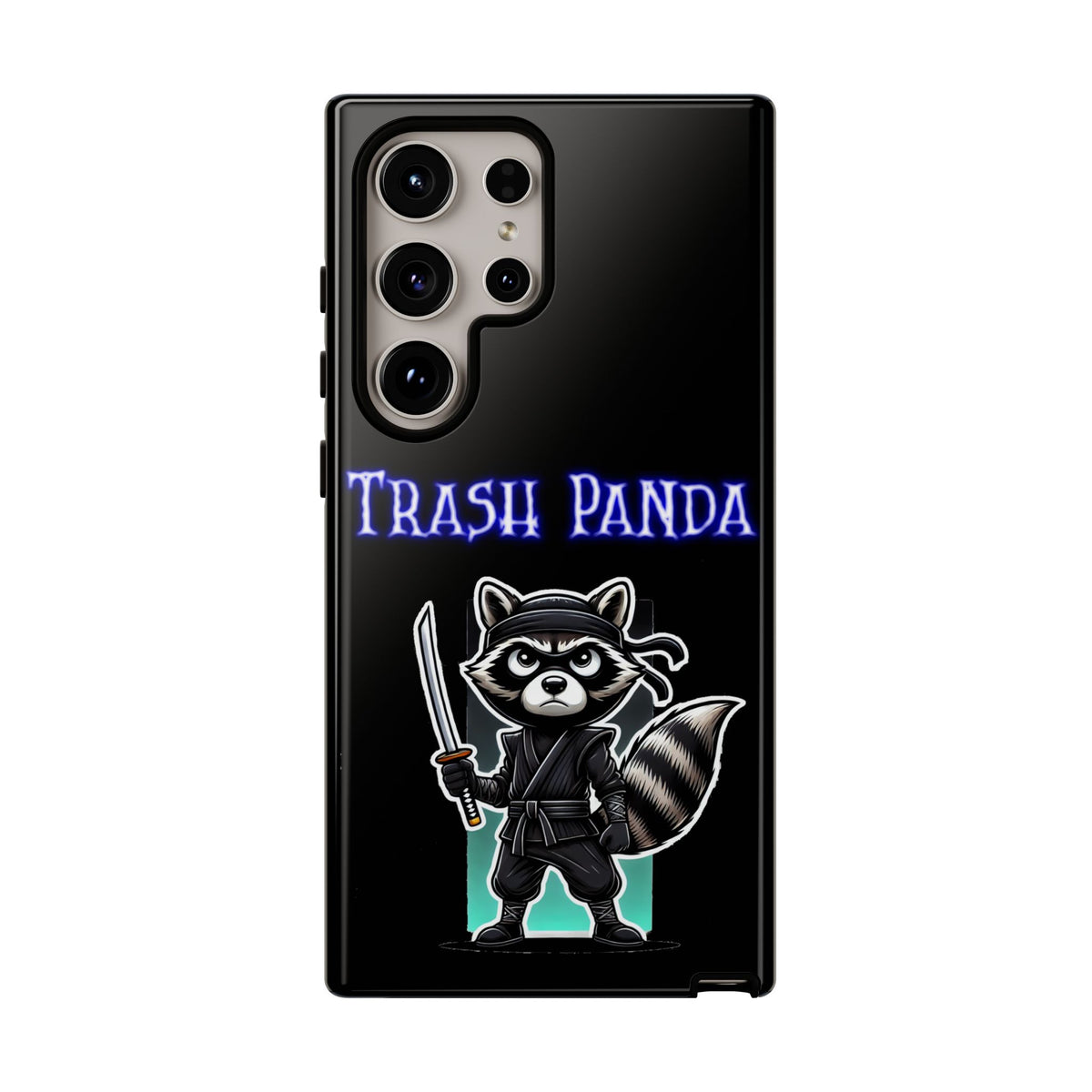 Trash Panda Ninja Phone Case — Cute Raccoon Warrior Protective Case