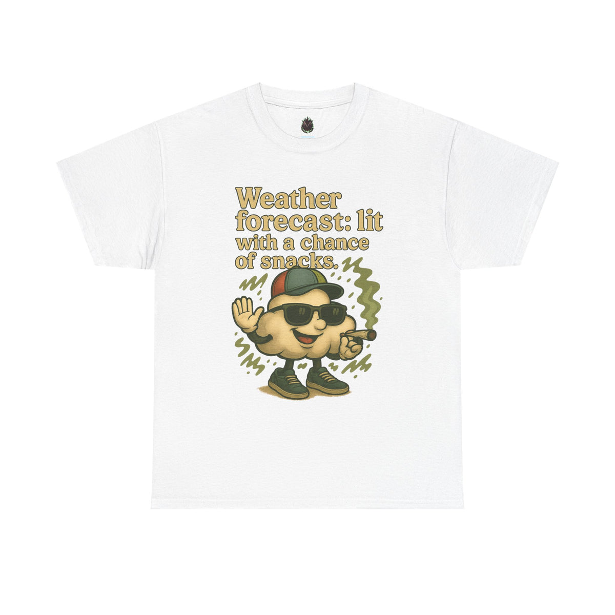 Weather Forecast: Lit With a Chance of Snacks – Chill Cloud T-Shirt