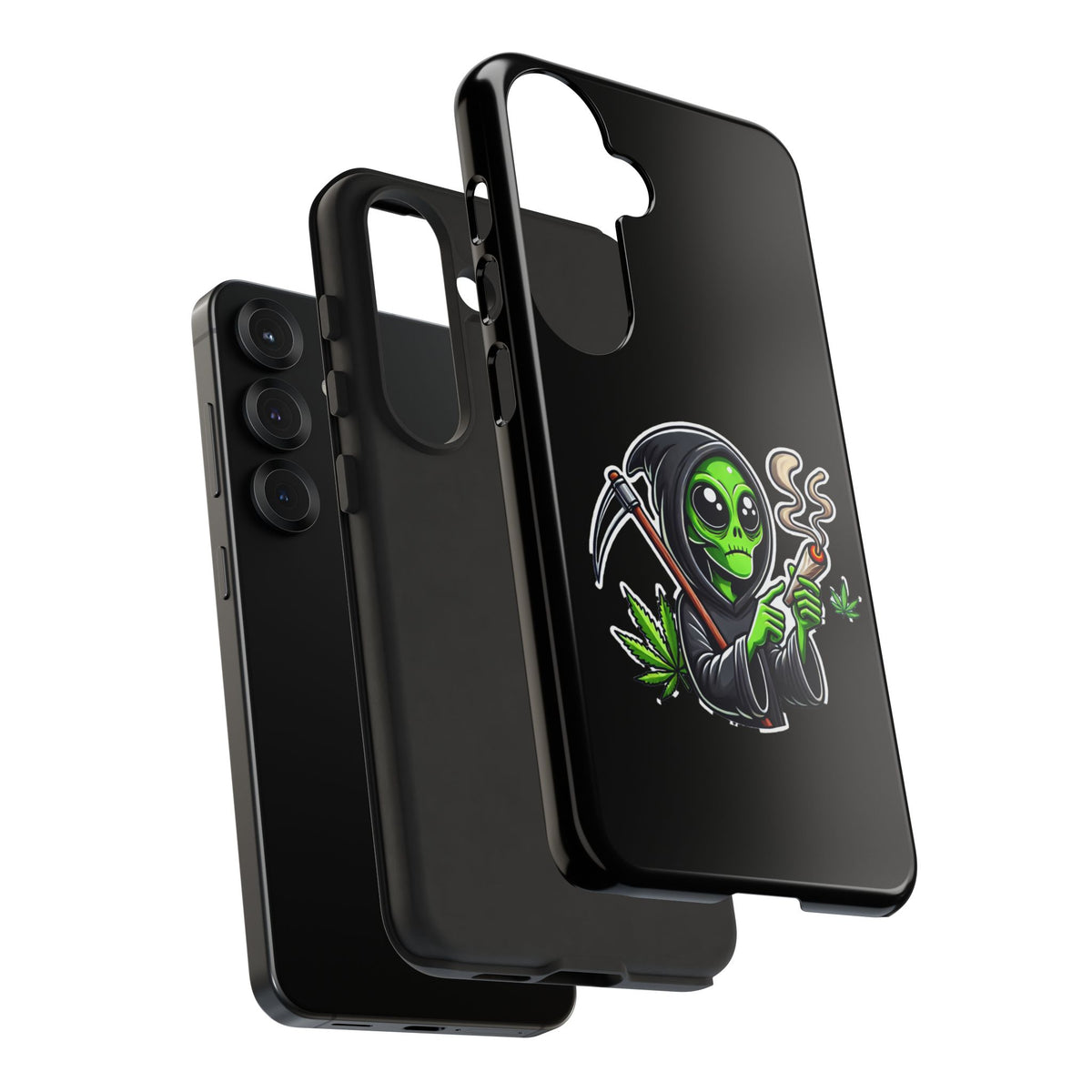 Reaper Alien Phone Case – Cute Grim Reaper Smoking Weed iPhone Case