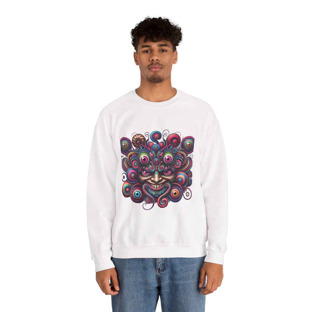 Psychedelic Eye Swarm Crewneck Sweatshirt