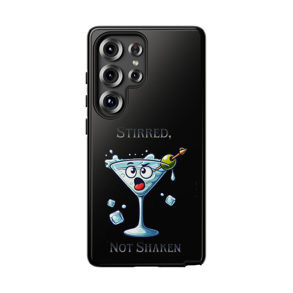Stirred Not Shaken Phone Case — Funny Martini Cocktail Design
