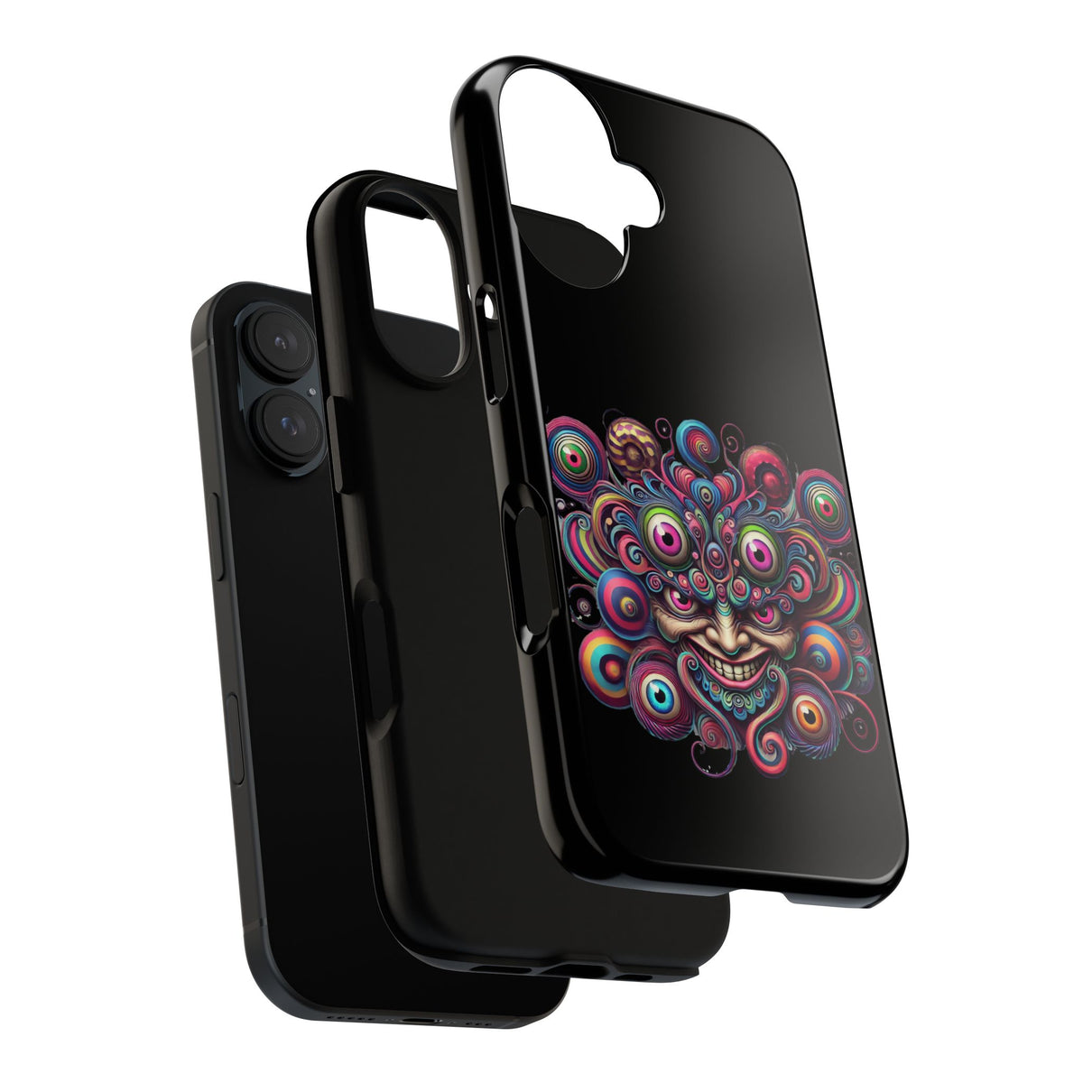 Psychedelic Smiling Eye Cluster Phone Case