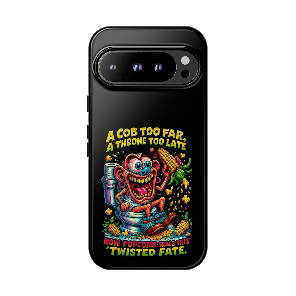 Phone Case — "A Cob Too Far" Popcorn Horror Design