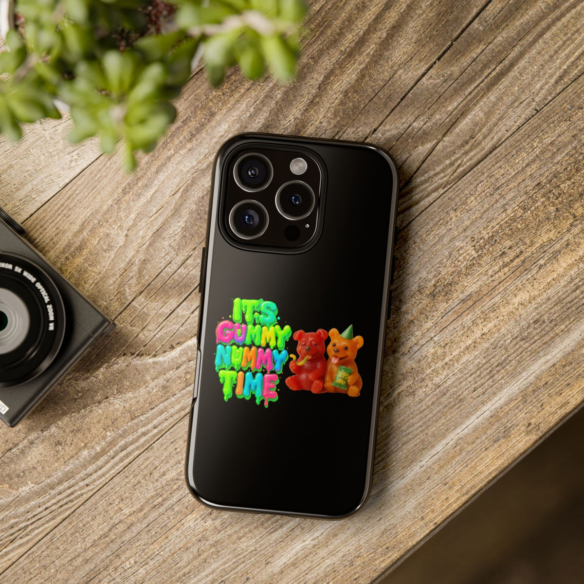 Phone Case — "It's Gummy Nummy Time" Colorful Gummy Bear Protective Case