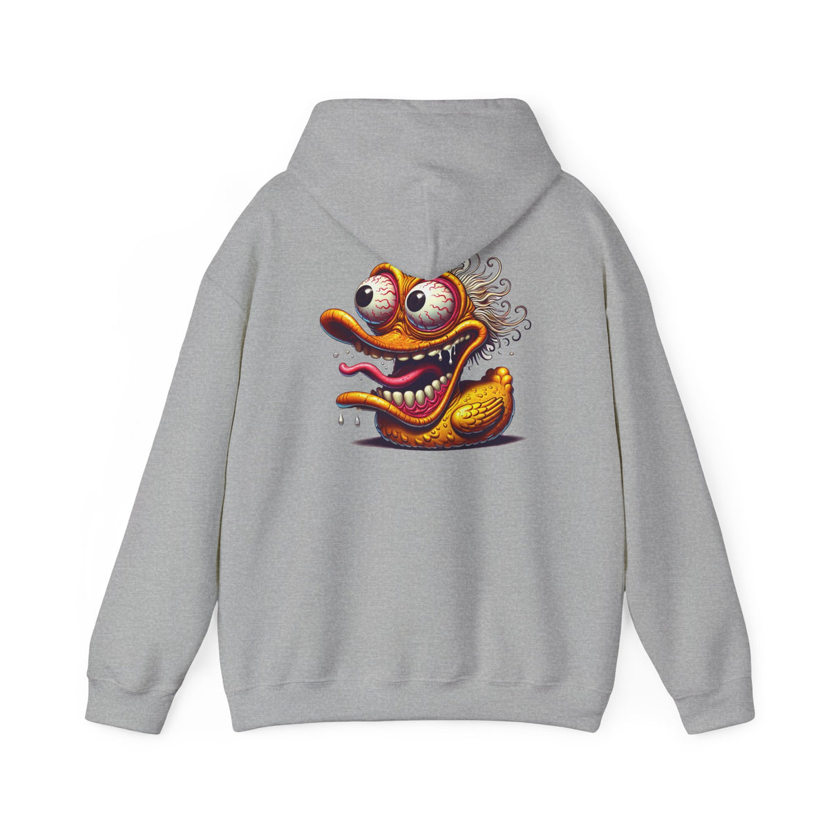 Duck Character Hoodie – Quirky Crazy Duck Illustration Pullover