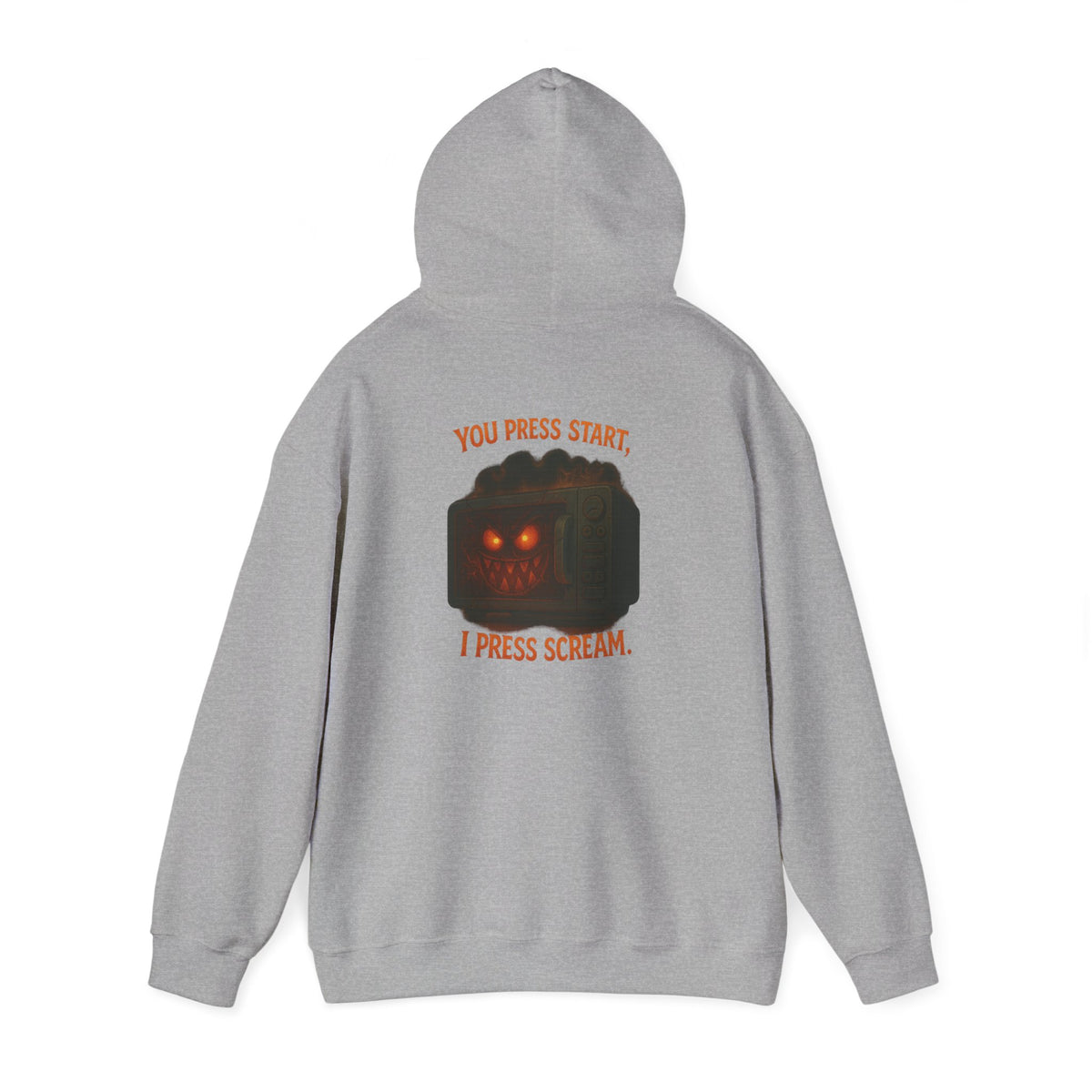Spooky Hoodie — "You Press Start, I Press Scream" Halloween Sweatshirt