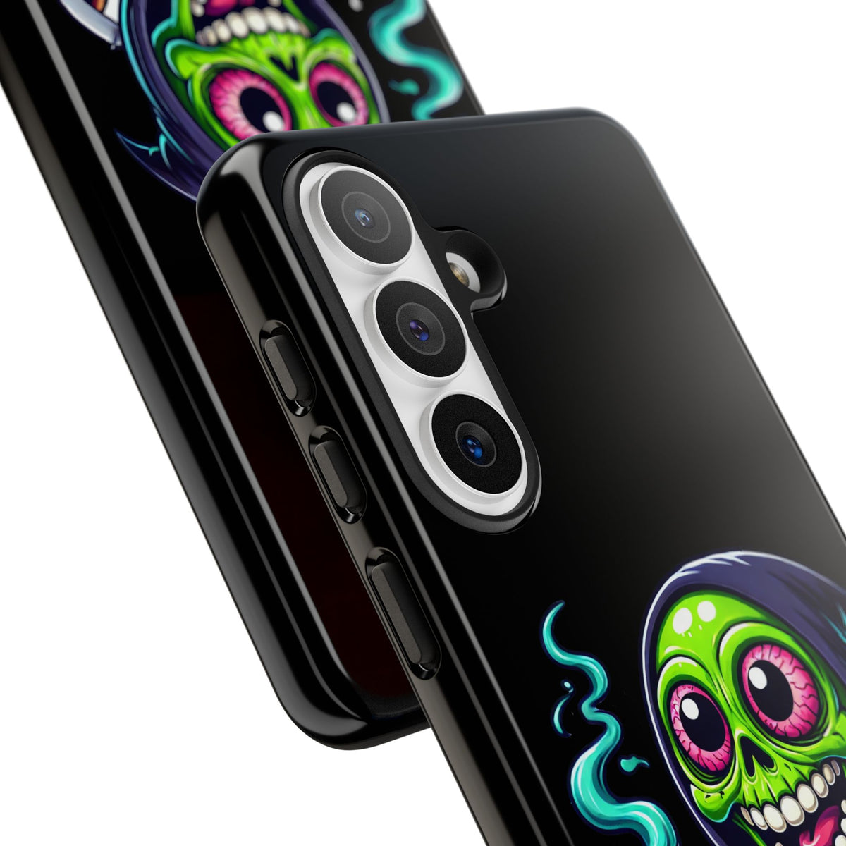 Grinning Stoner Grim Reaper Phone Case – Cannabis Skull iPhone Cover