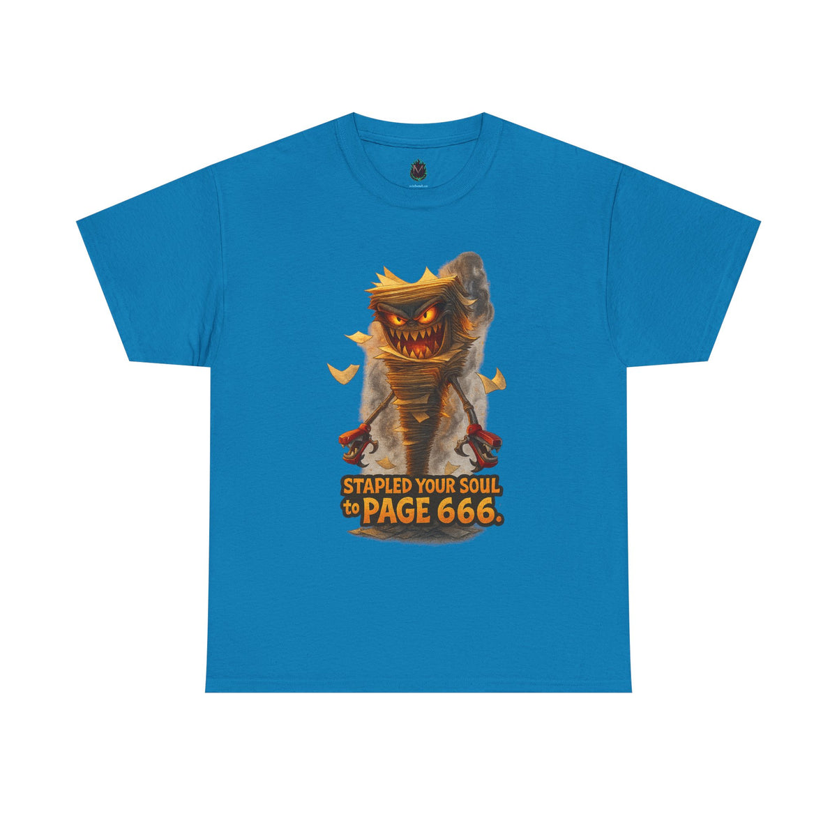 Stapled Your Soul to Page 666 T-Shirt | Demon Book Horror Tee