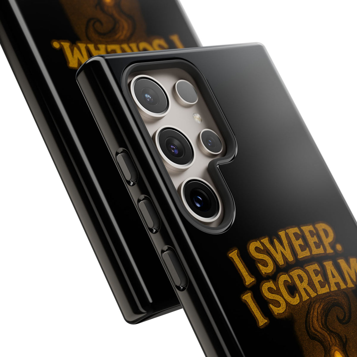Phone Case — "I Sweep. I Scream. I Smile in That Order." Halloween Horror Design