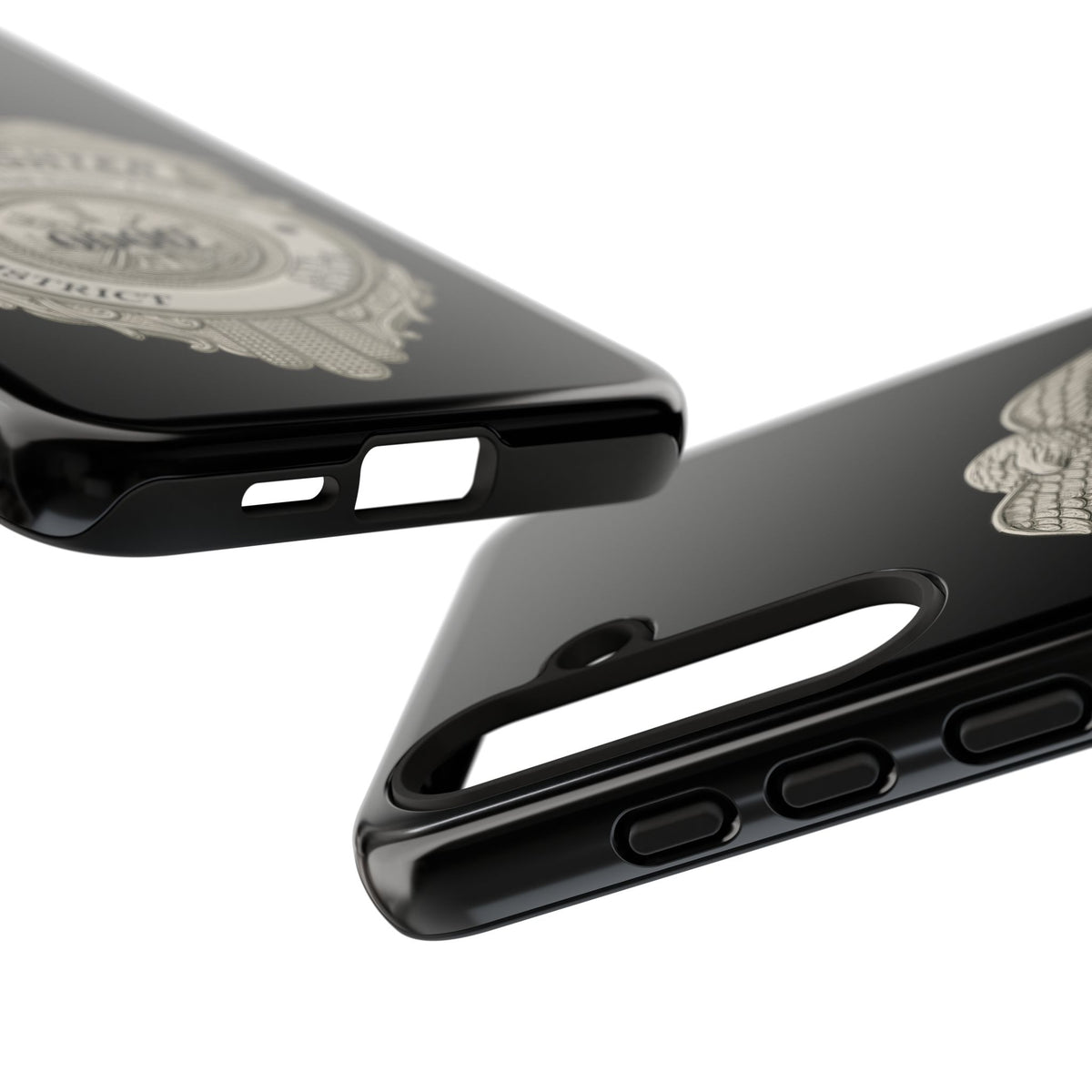 Firefighter Badge Tough Phone Case — Personalized Station Number Design