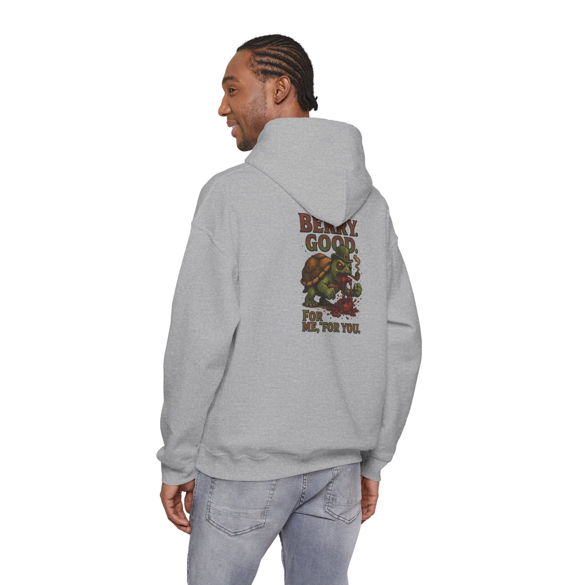 Turtle Graphic Hoodie — "Bein' Good For Me, For You" Retro Nature Sweatshirt