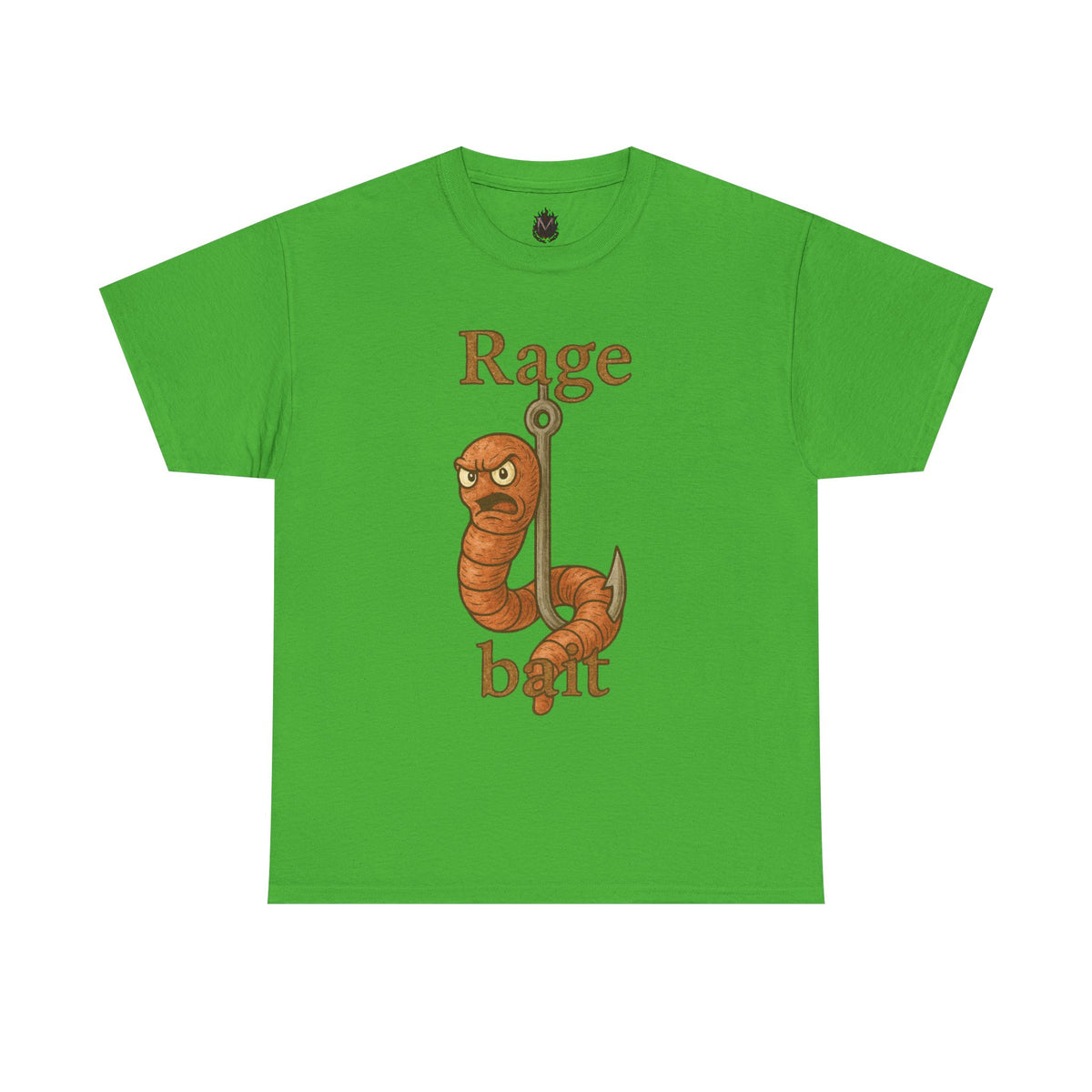 Rage Bait Worm T-Shirt | Angry Worm Fishing Hook Design