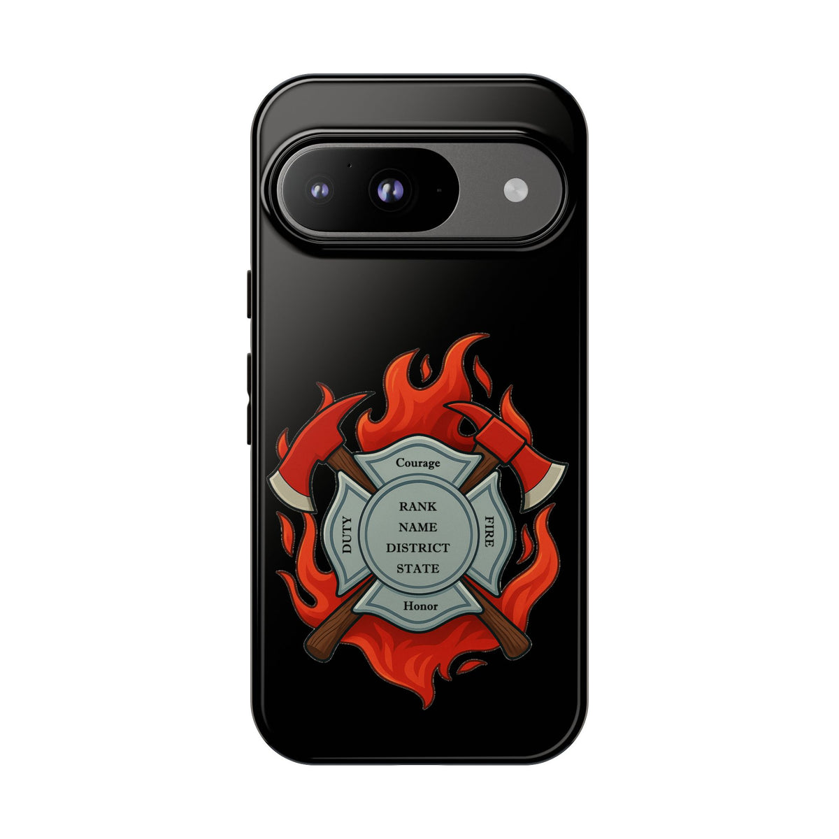 Firefighter Maltese Cross Phone Case — Custom Rank/Name/District Design