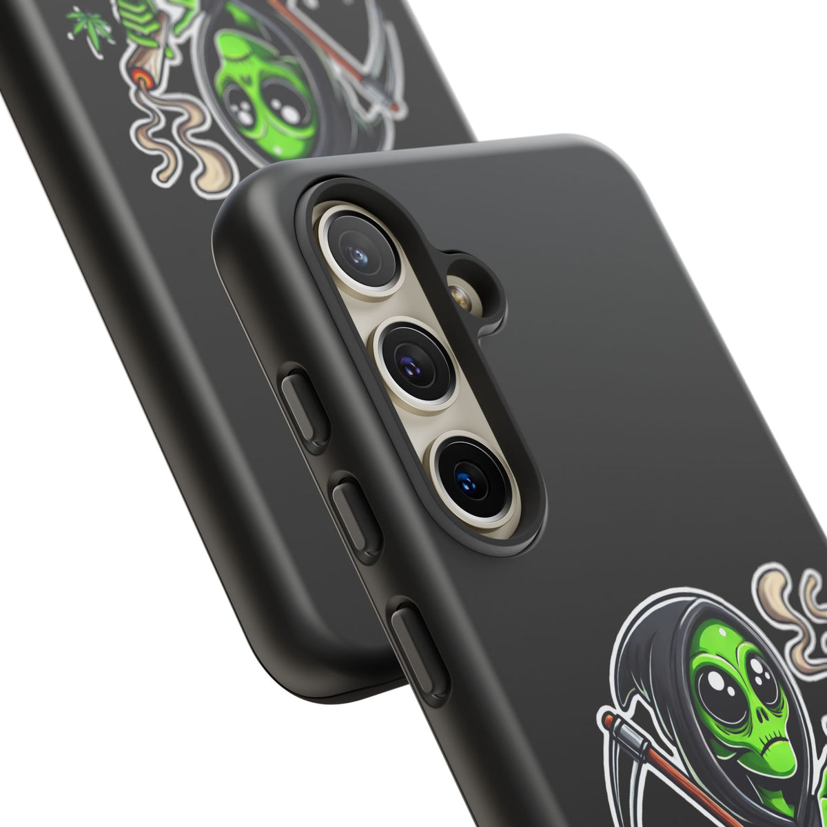 Reaper Alien Phone Case – Cute Grim Reaper Smoking Weed iPhone Case