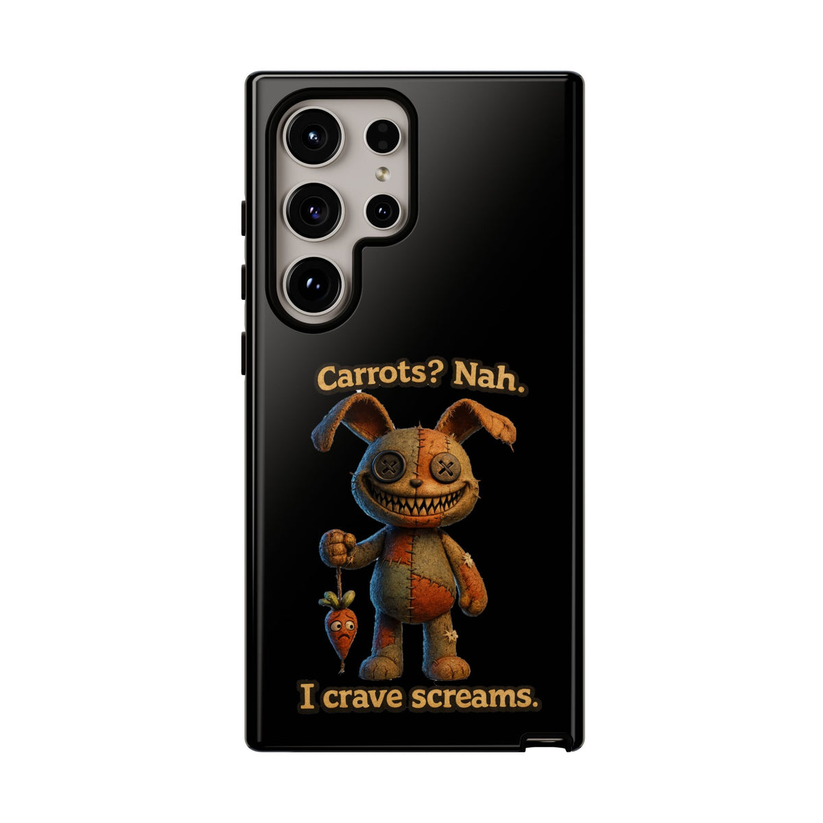 Phone Case — Creepy Bunny "Carrots? Nah. I crave screams." Horror iPhone Case