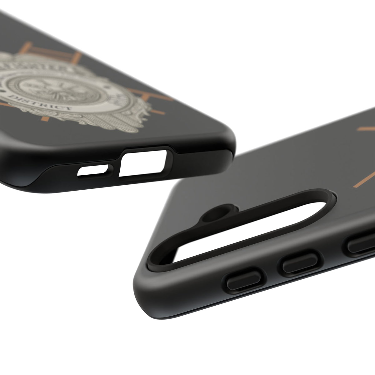 Firefighter Badge Tough Phone Case — Firefighter Helmet & Ladders Protective Case