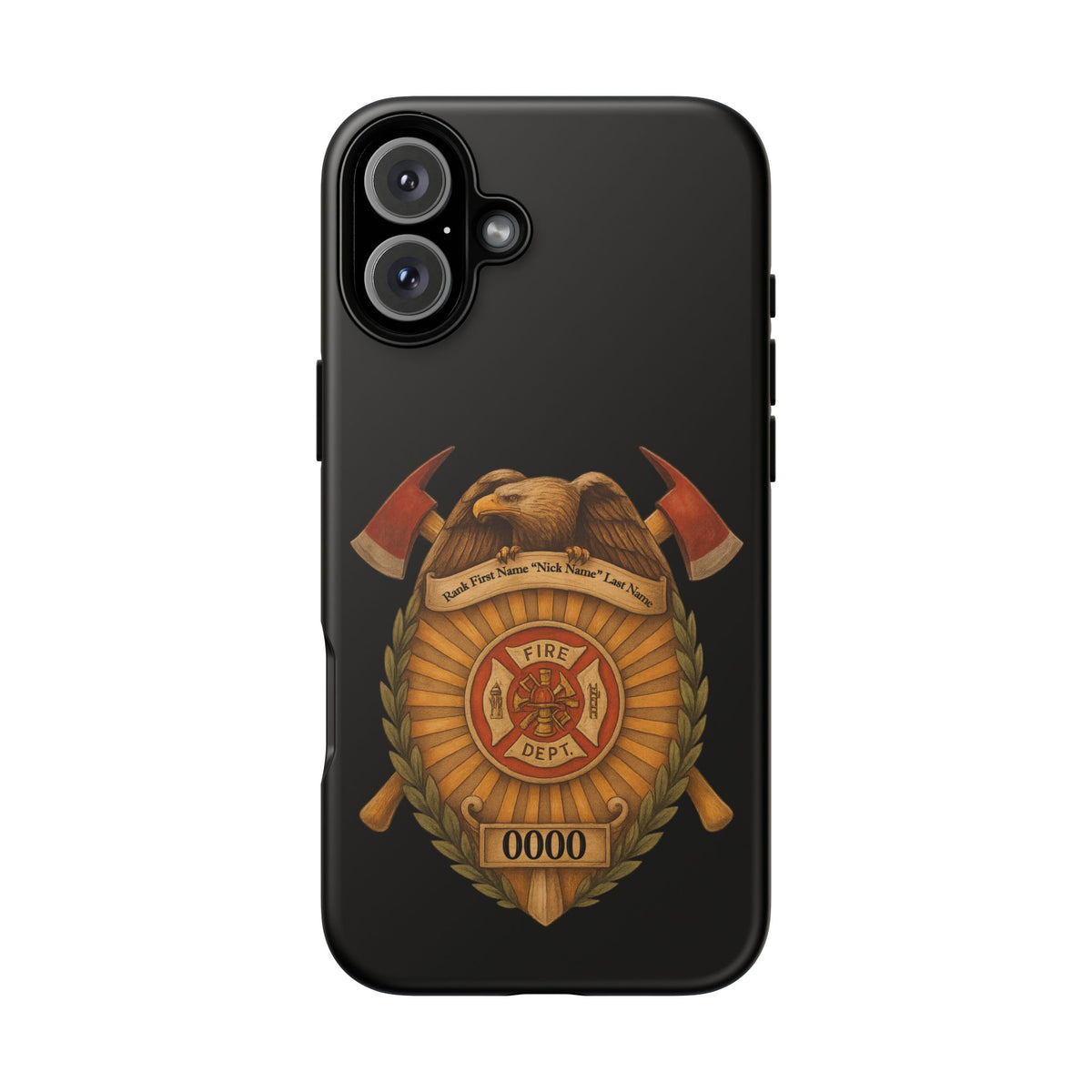 Firefighter Badge Phone Case — Tough Cases Customizable Emblem Design