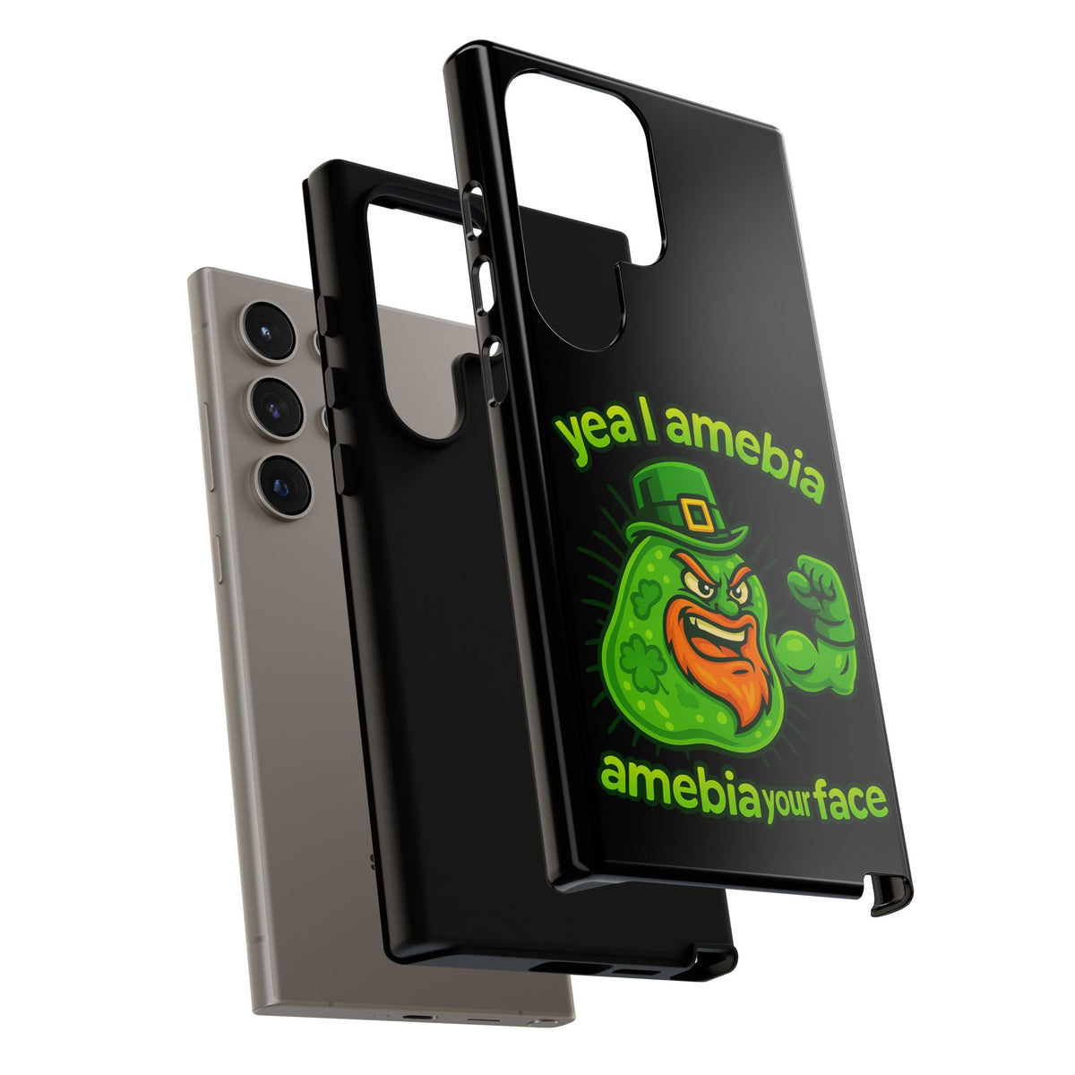 Phone Case – “Yea I Amebia, Amebia Your Face” St. Patrick’s Day Funny Amoeba Design