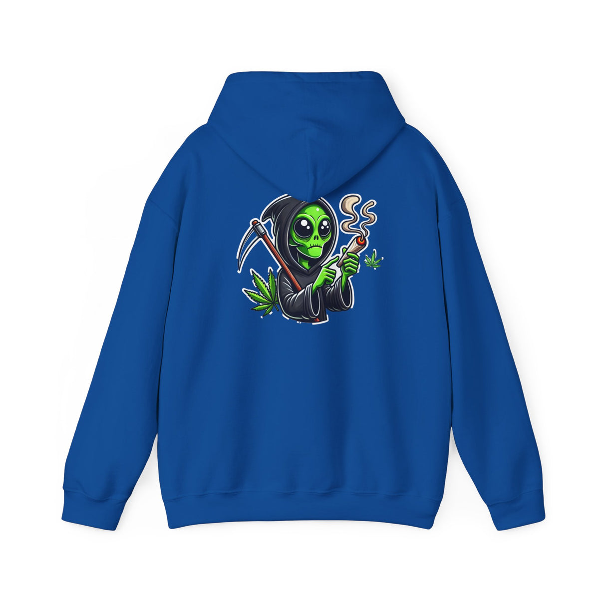 Reaper Smoking Weed Hoodie – Cannabis Grim Reaper Graphic Pullover