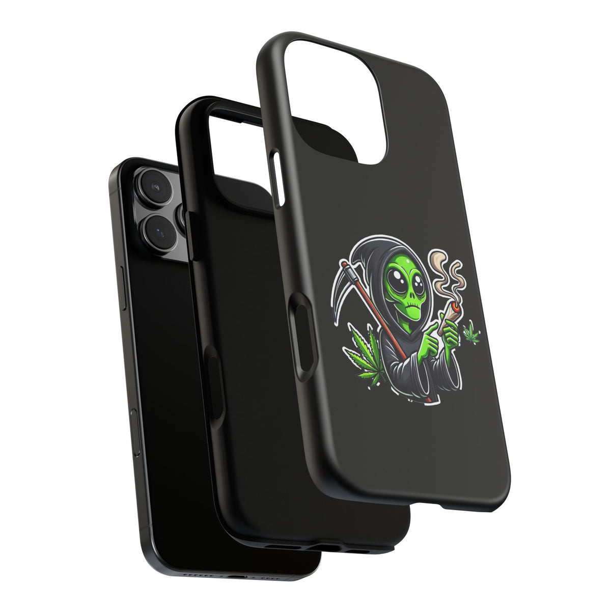 Reaper Alien Phone Case – Cute Grim Reaper Smoking Weed iPhone Case