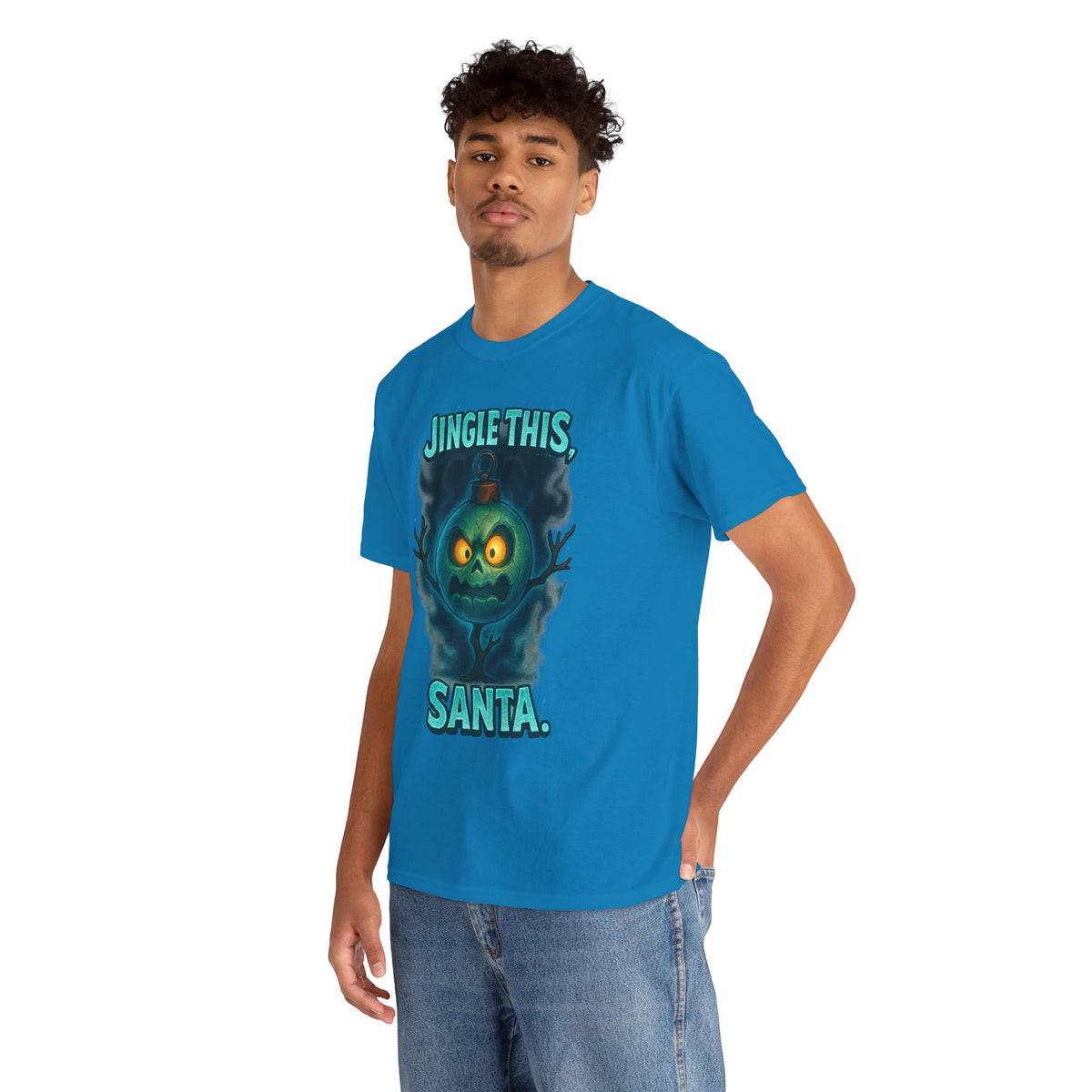 Jingle This Santa T-Shirt | Spooky Christmas Skull Design