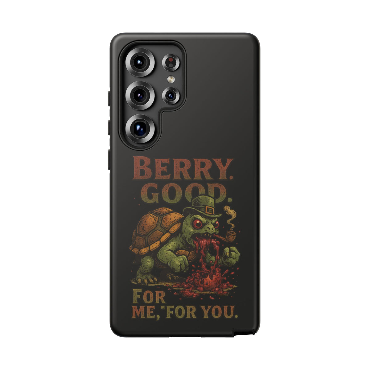 Phone Case — 'Berry Good' Zombie Turtle Graphic Tough Protective Case