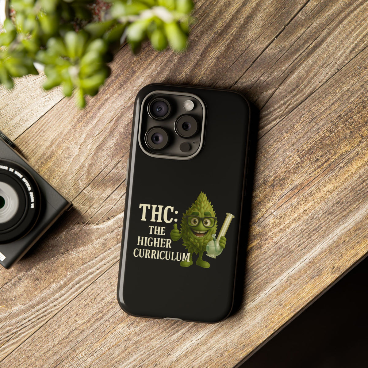 THC The Higher Curriculum Phone Case – Funny Cannabis Nug Cartoon iPhone Case