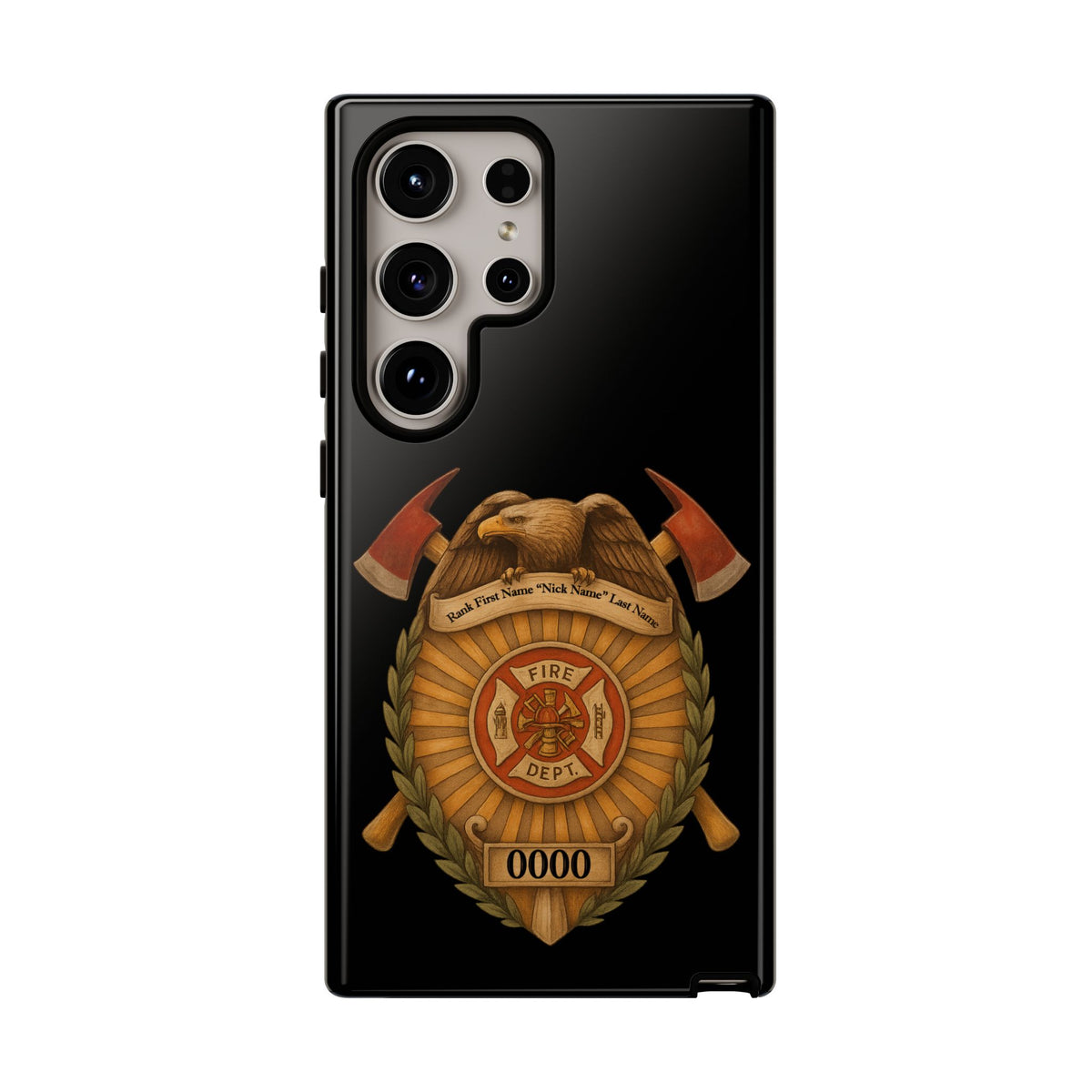 Firefighter Badge Phone Case — Tough Cases Customizable Emblem Design
