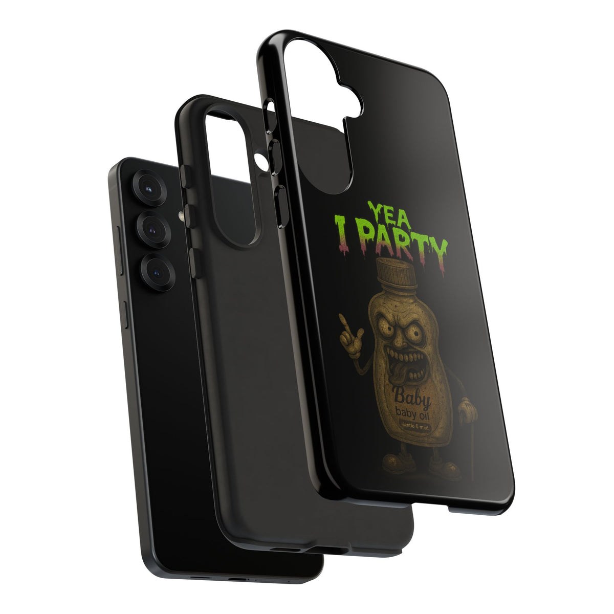 Phone Case — 'Yea I Party' Creepy Baby Bottle Graphic