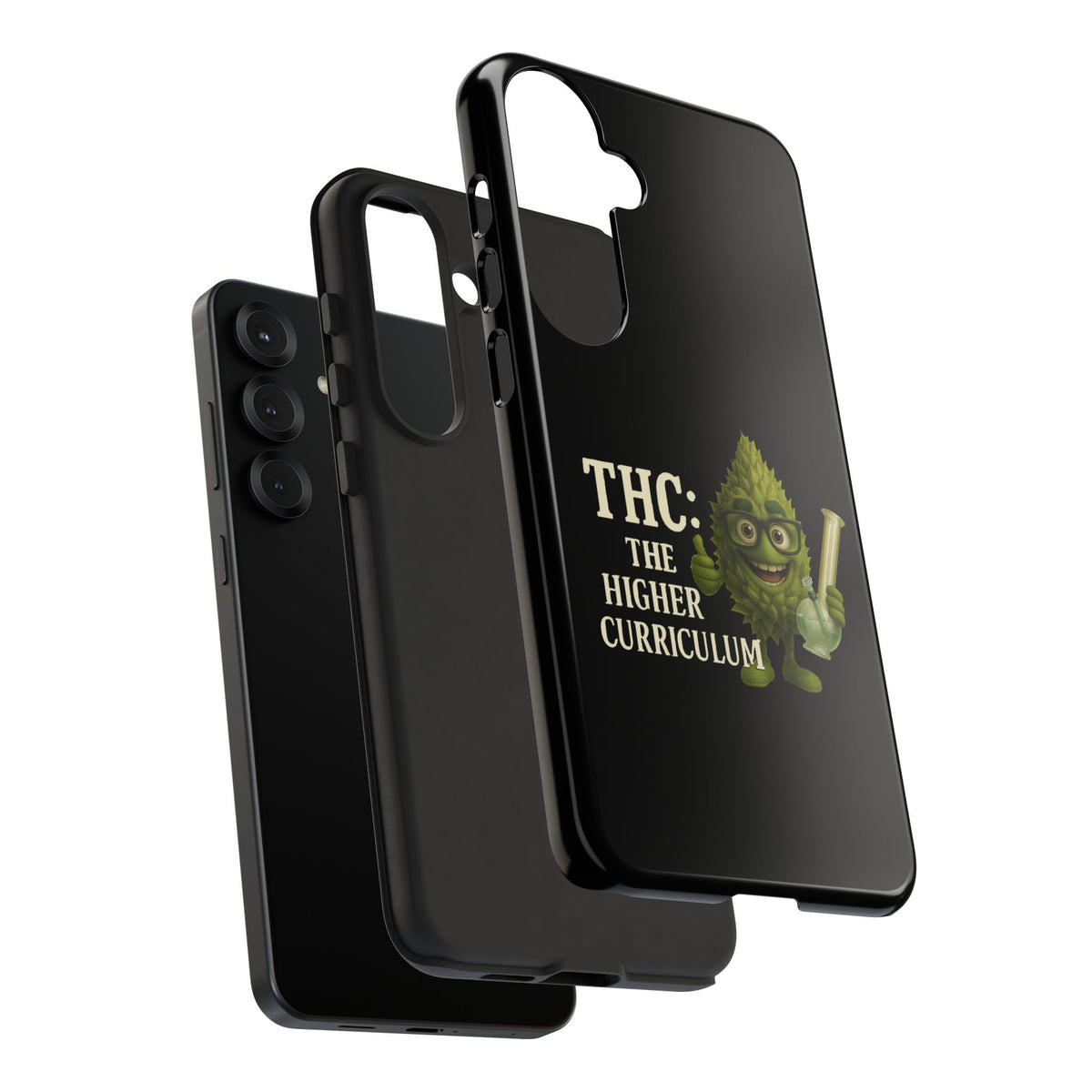 THC The Higher Curriculum Phone Case – Funny Cannabis Nug Cartoon iPhone Case