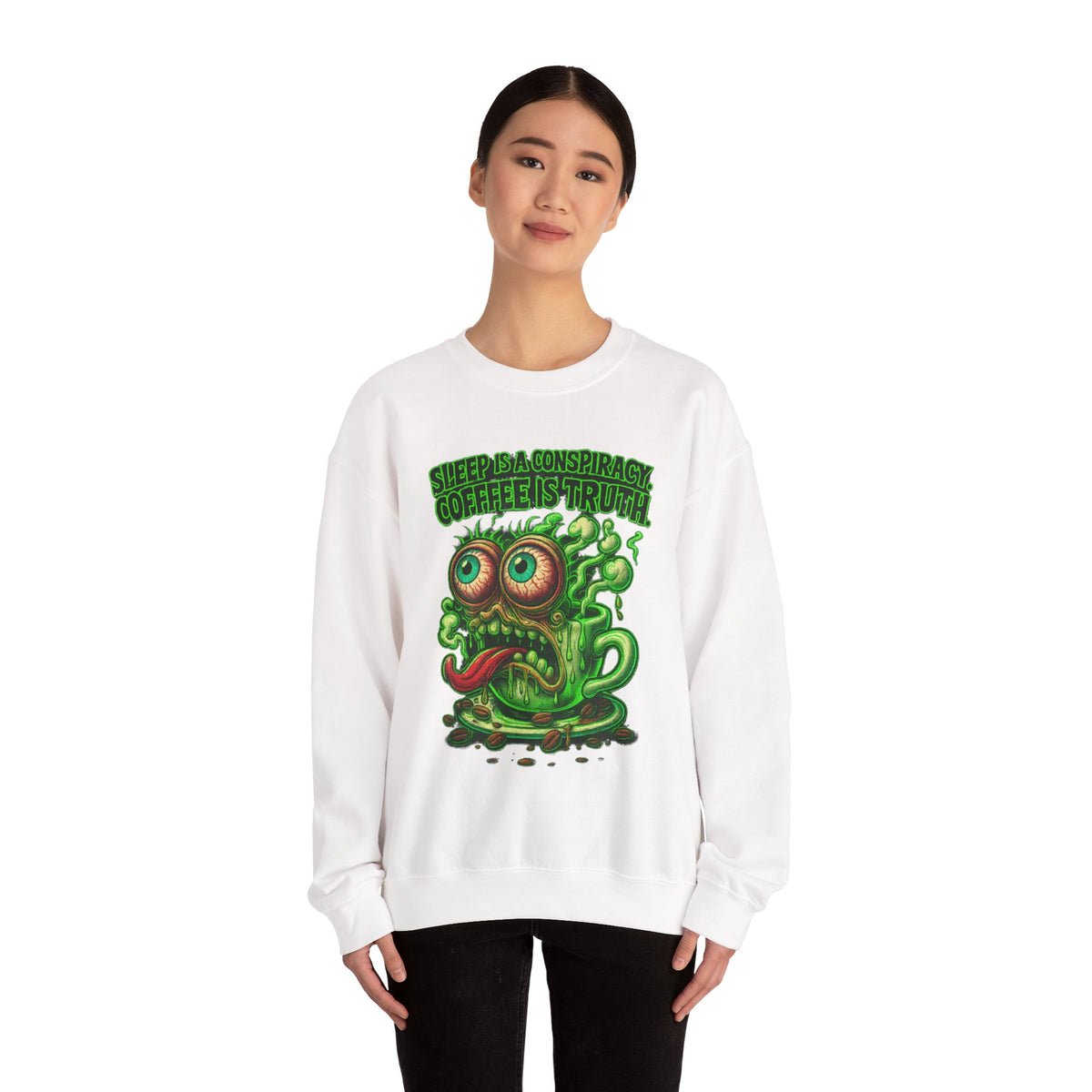 Sleep Is a Conspiracy Coffee Creature Crewneck