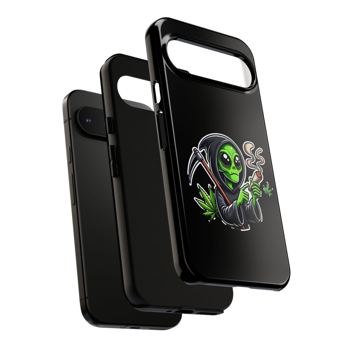 Reaper Alien Phone Case – Cute Grim Reaper Smoking Weed iPhone Case