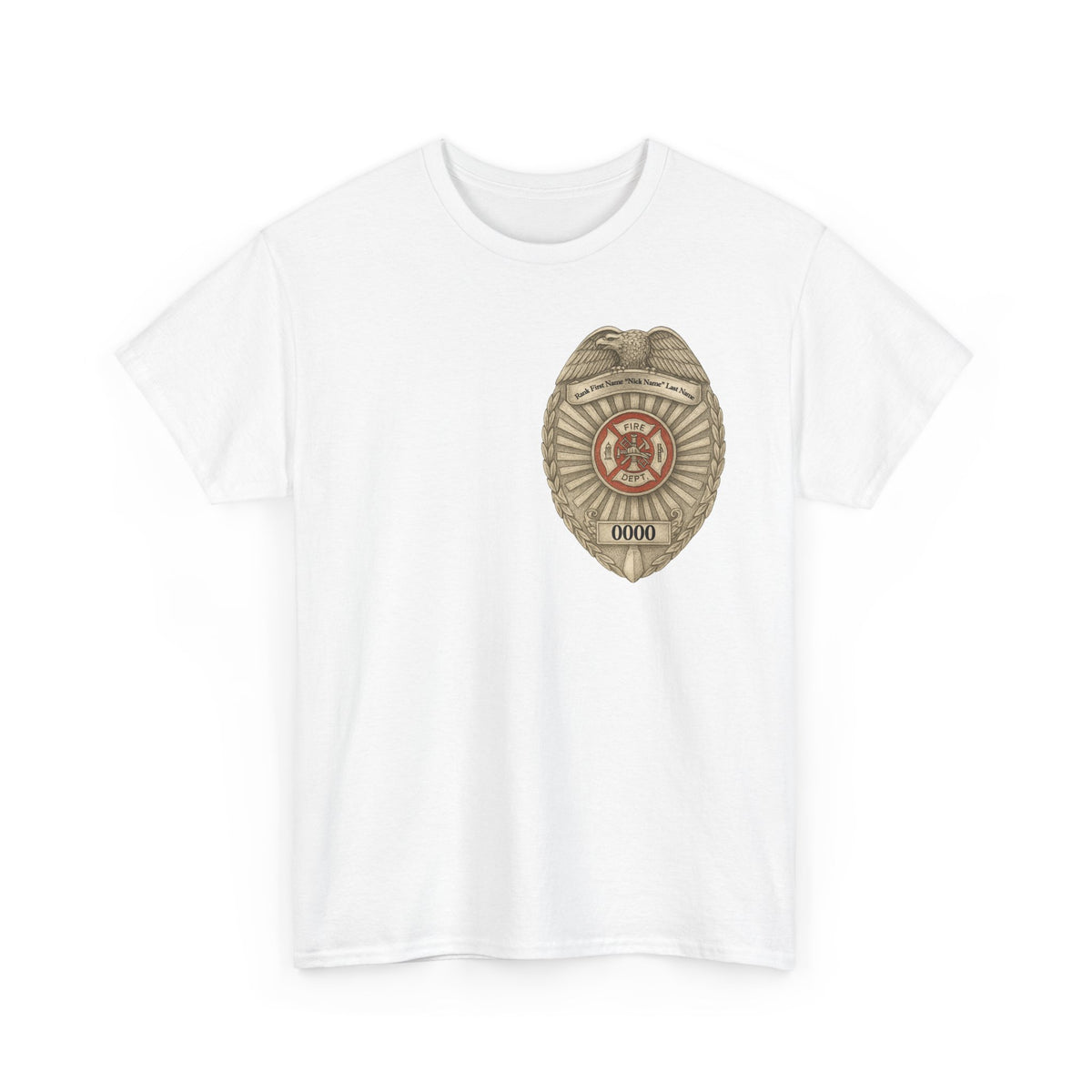 Flames Test Metal – Courage Firefighter Tee