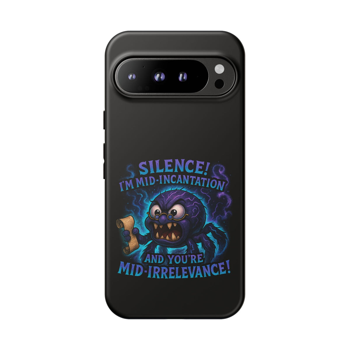 Phone Case — "Silence! I'm Mid-Incantation" Cute Angry Spider Magic Design