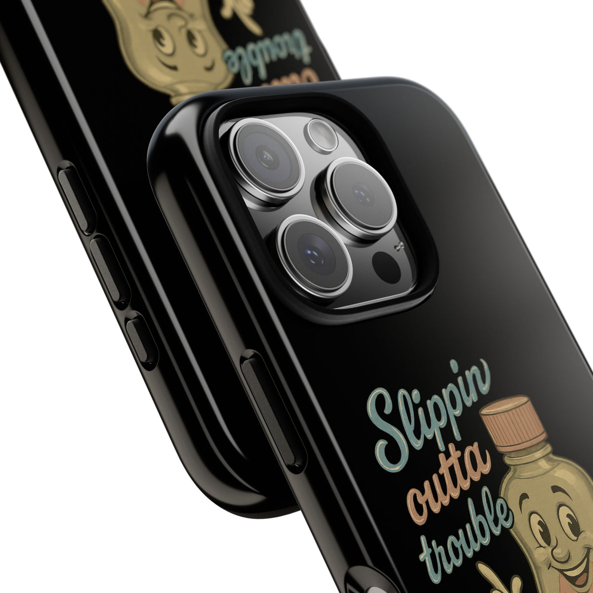Phone Case — 'Slippin Outta Trouble' Retro Baby Oil Mascot