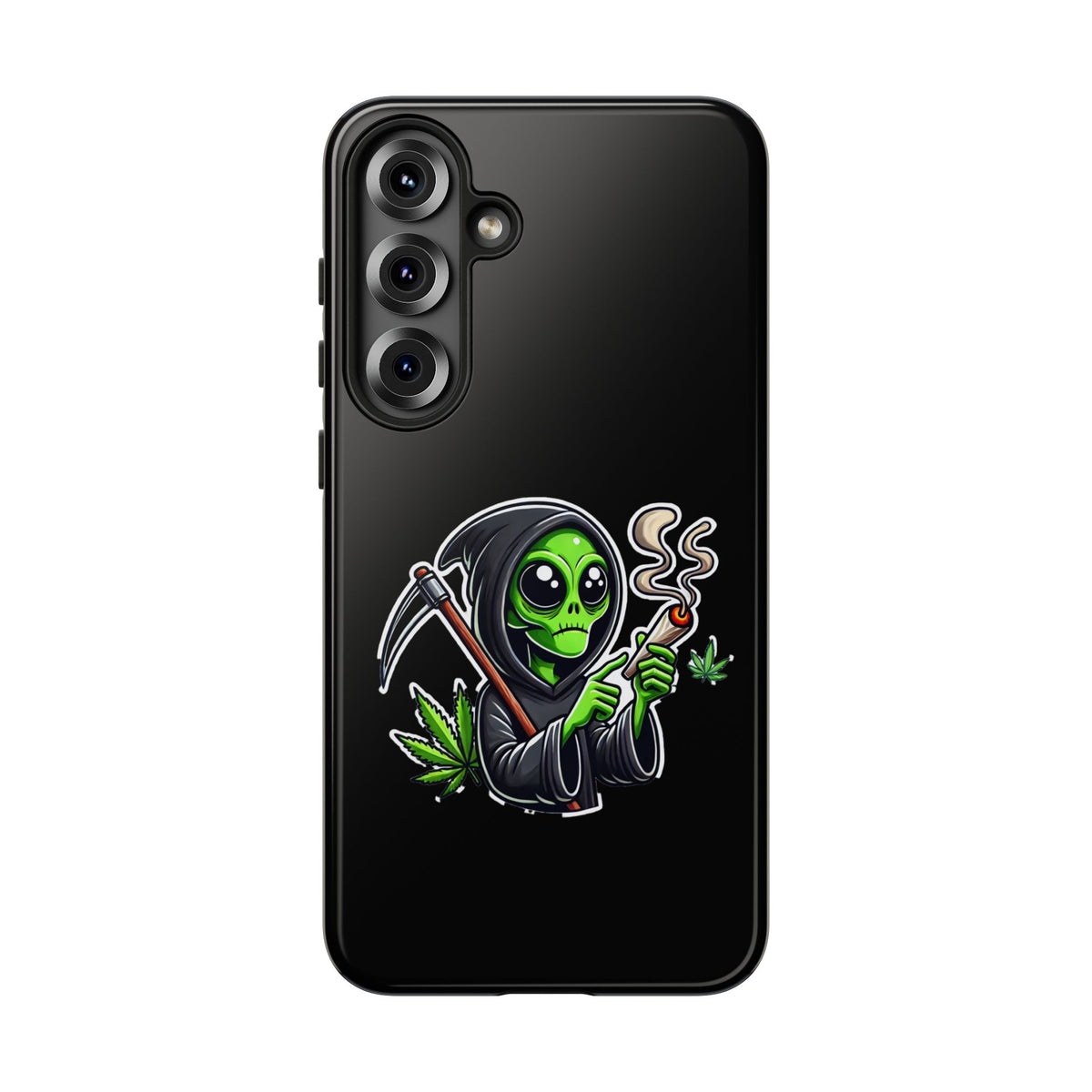 Reaper Alien Phone Case – Cute Grim Reaper Smoking Weed iPhone Case