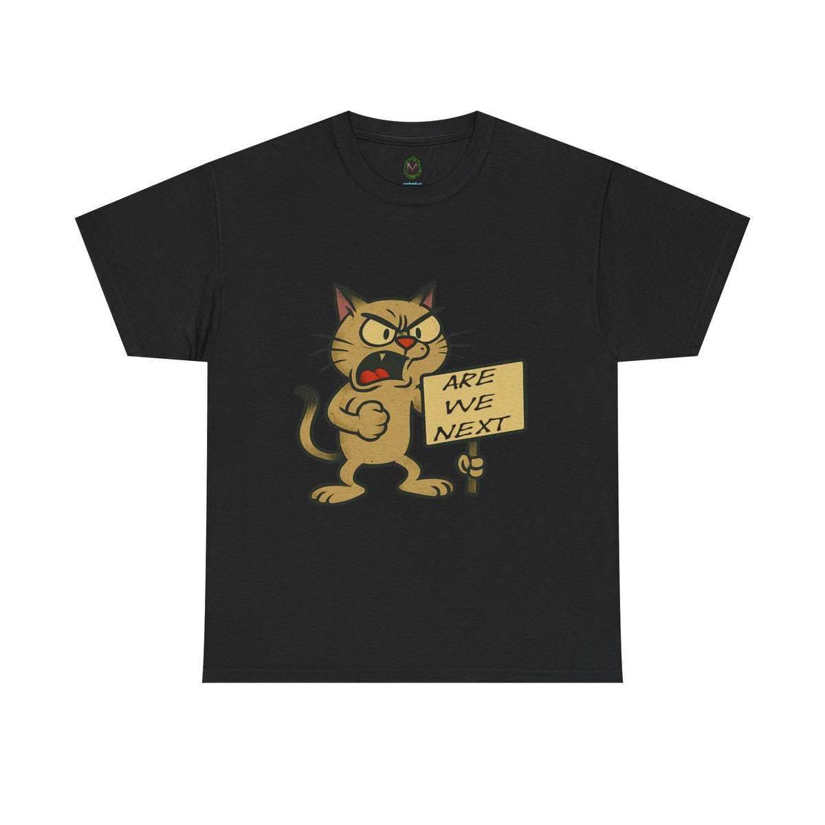 Protest Cat Unisex Heavy Cotton Tee, Funny Cat T-Shirt, Cat Lover Gift, Animal