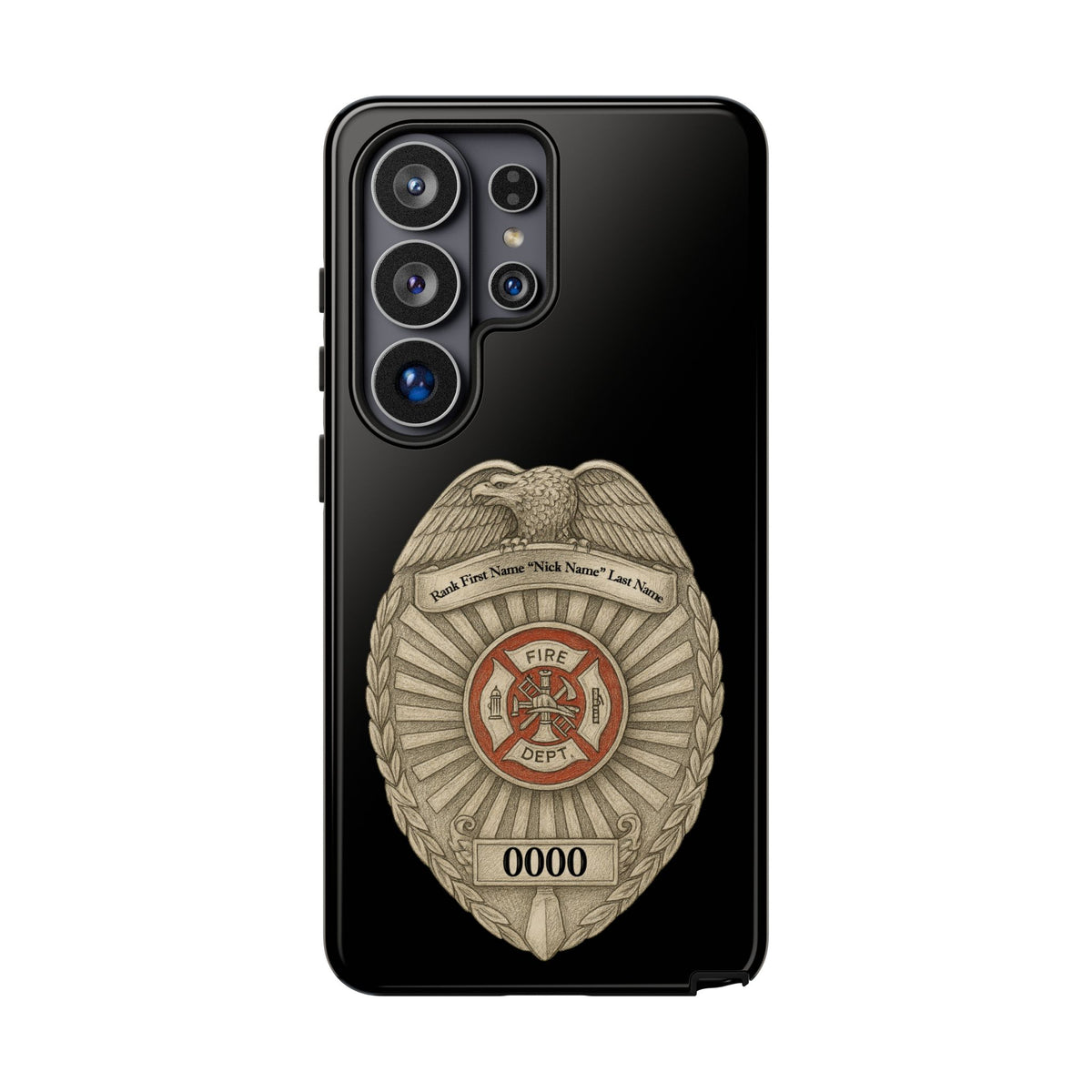Firefighter Badge Phone Case – Personalized Dept. Emblem Tough Case