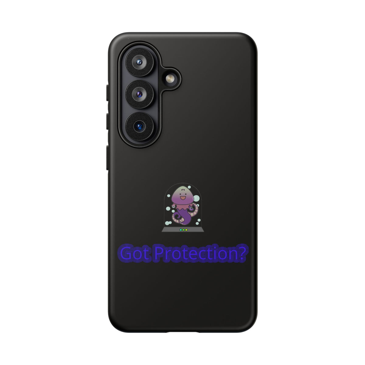 Phone Case — 'Got Protection?' Cute Purple Alien Anti-Shock Protective Cover