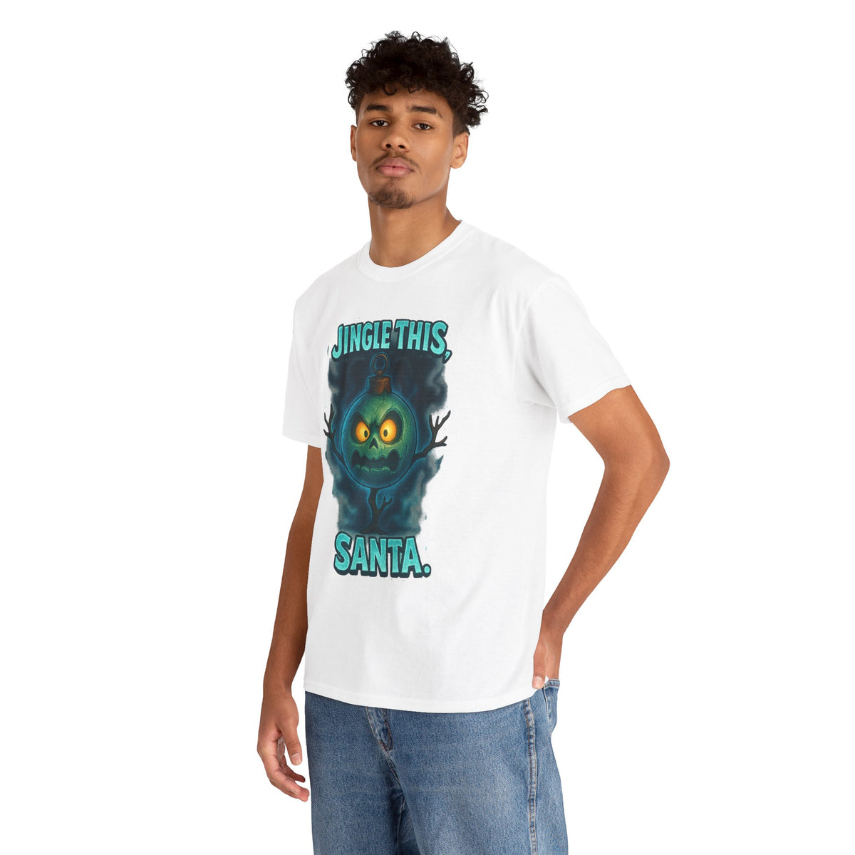 Jingle This Santa T-Shirt | Spooky Christmas Skull Design