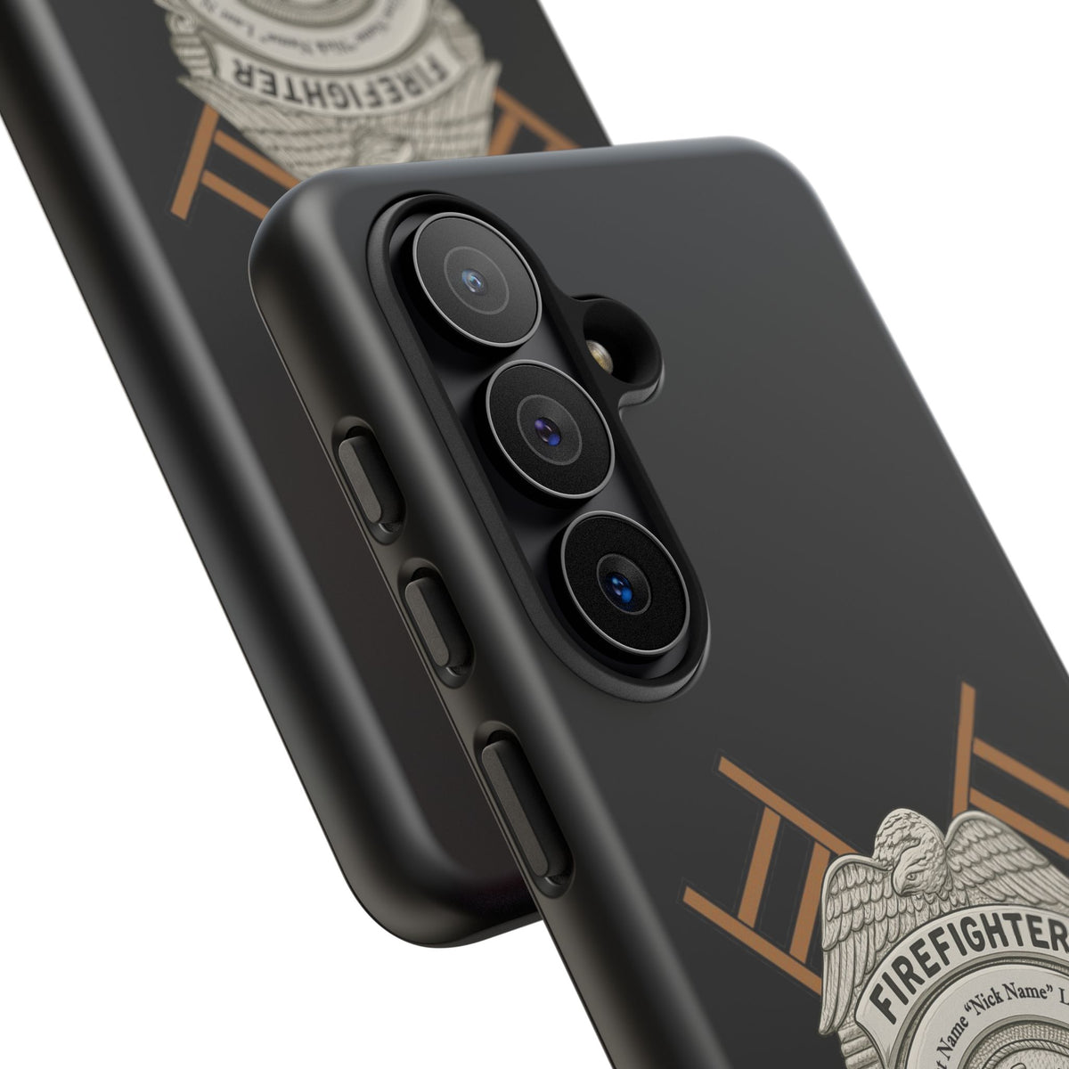 Firefighter Badge Tough Phone Case — Firefighter Helmet & Ladders Protective Case