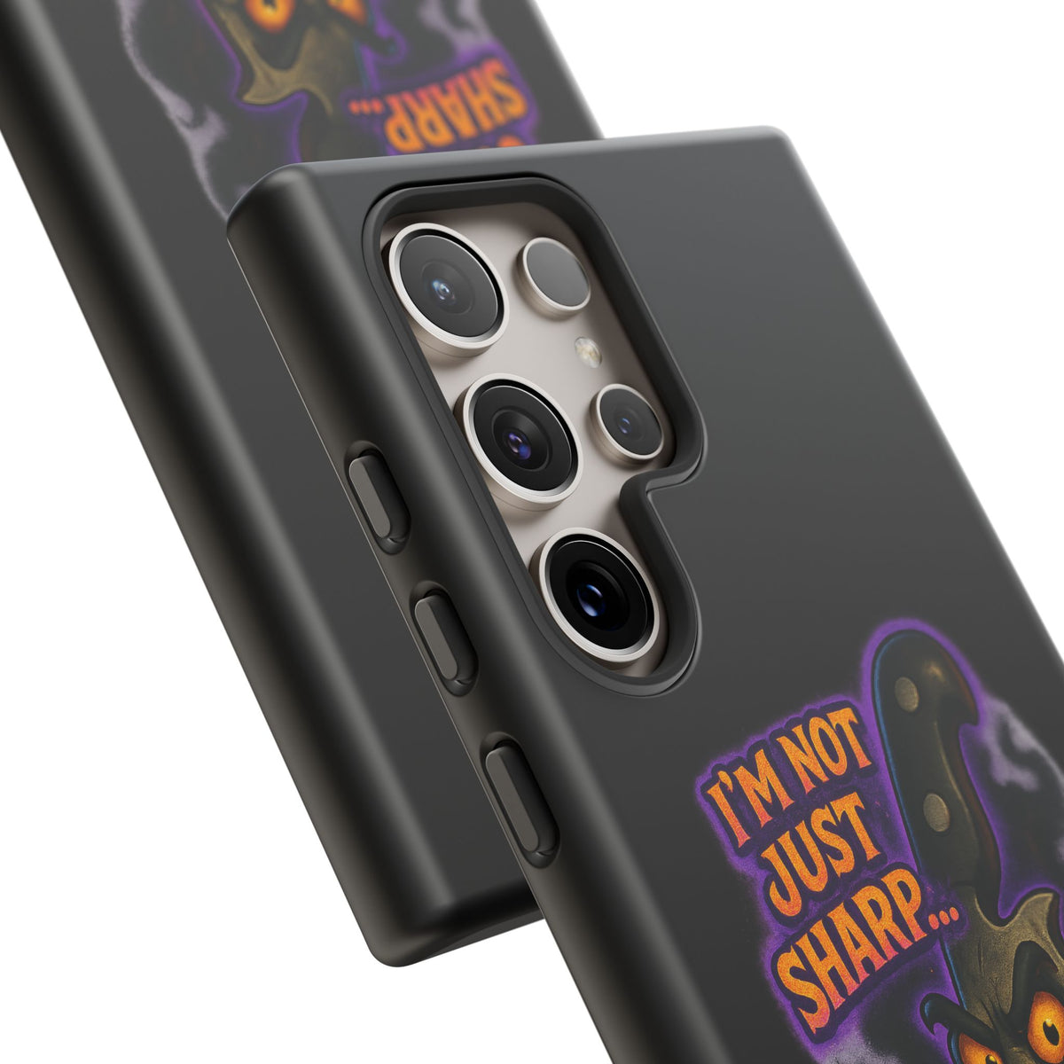 Knife Graphic Phone Case — "I'm Not Just Sharp... I'm Psycho-Sharp" Horror Phone Cover